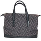 LOEWE ヴィンテージ 総柄 ロゴ カバン トートバッグ ハンドバッグ レザー/キャンバス レディース ブラック