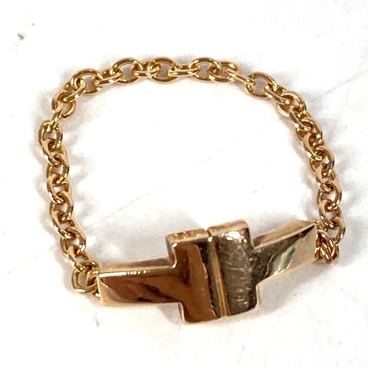 TIFFANY&Co. ジュエリー 金 K18 18K T TWO チェーン トゥチェーン アクセサリー リング・指輪 YG750 レディース ゴールド