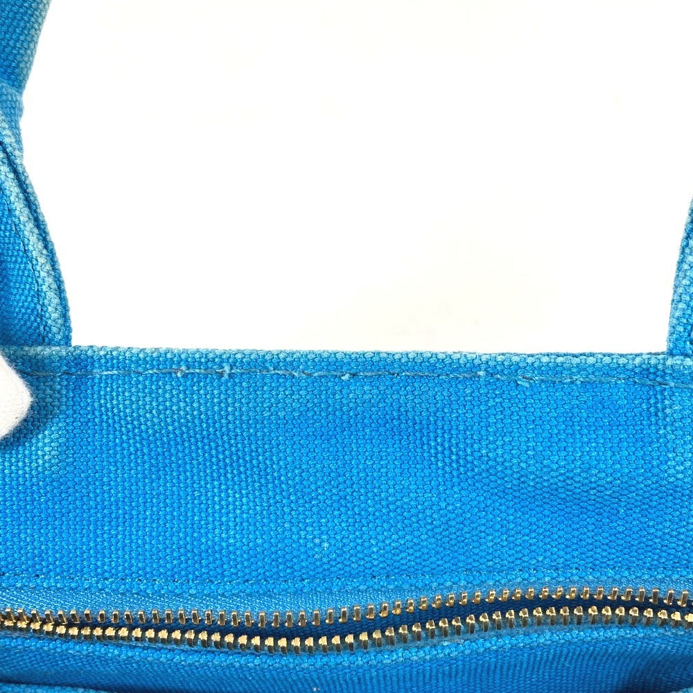 PRADA カナパ ロゴ MINI ミニ トートバッグ カバン ハンドバッグ キャンバス ユニセックス ブルー