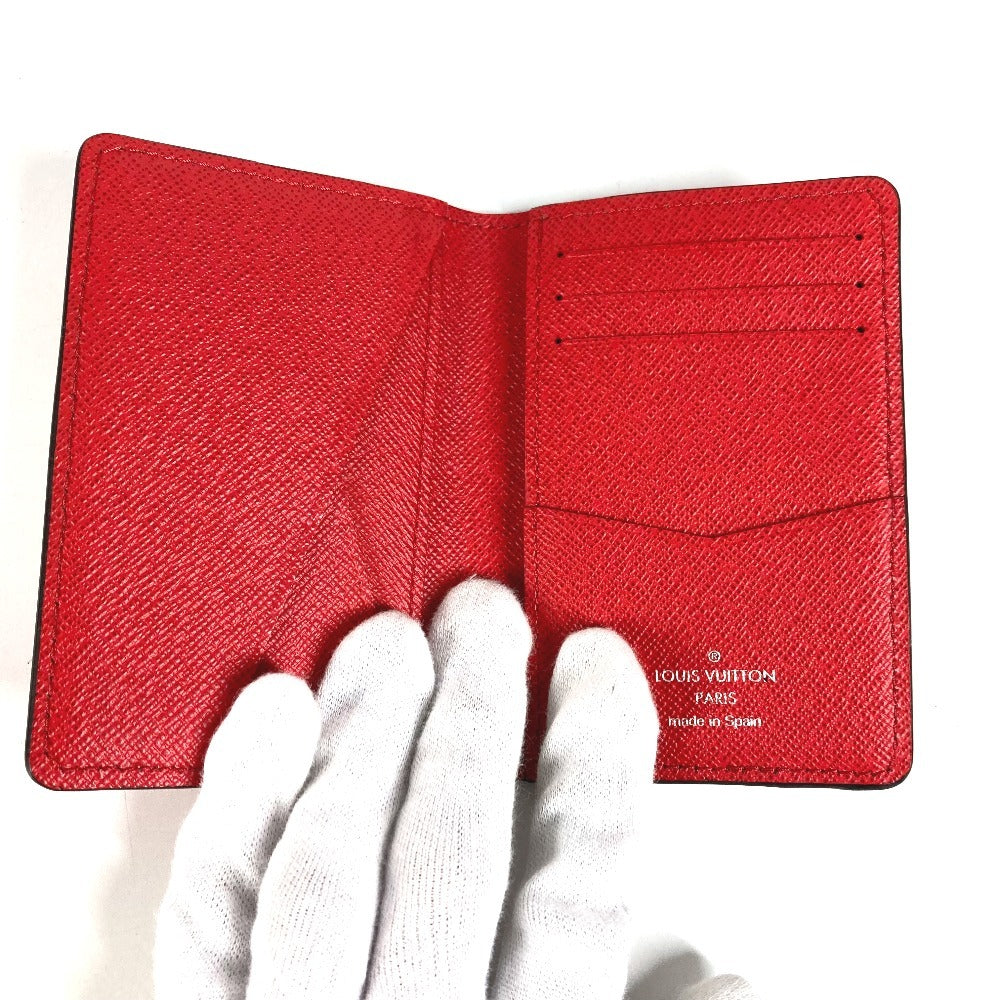 LOUIS VUITTON M67714 エピ シュプリームコラボ supreme オーガナイザードゥポッシュ 名刺入れ パスケース 2つ折り カードケース エピレザー メンズ レッド