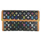 LOUIS VUITTON M92658 Portefeuille Tresor International Trifold Wallet Long Wallet Monogram Multicolor Canvas Unisex Noir Black