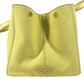 PRADA Canapa logo Tote Bag Hand Bag Canvas yellow Used