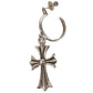 CHROME HEARTS タイニーCHクロスフープピアス アクセサリー ジュエリー 片耳 ピアス SV925 ユニセックス シルバー