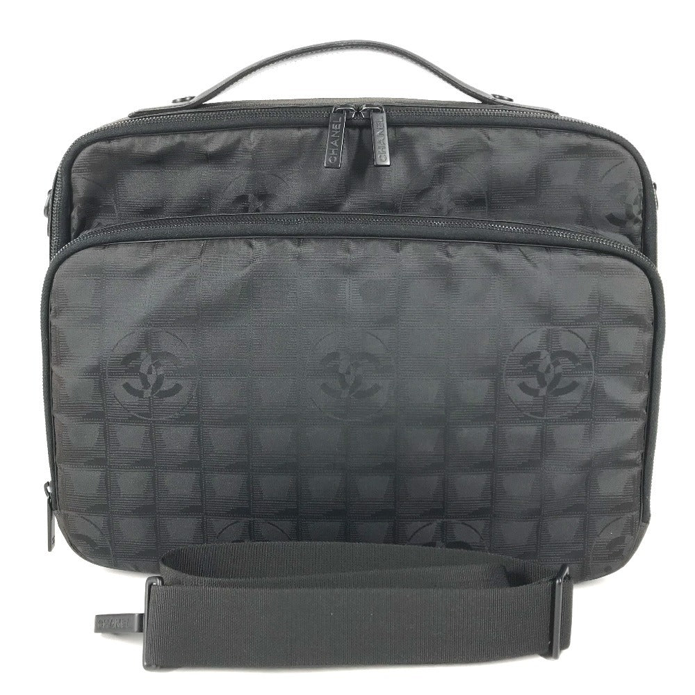 CHANEL New travel line Business bag 2-Way Bag: Shoulder Bag, Document Bag, Tote Bag Hand Bag Nylon Black Used
