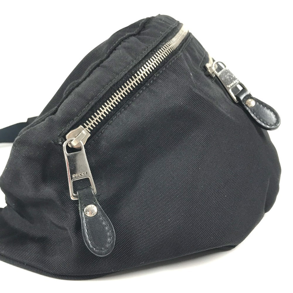 GUCCI 246409 logo sherry line Belt bag, waist pouch, bag, body bag body bag Nylon Black Used