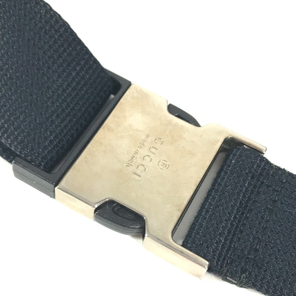 GUCCI 246409 logo sherry line Belt bag, waist pouch, bag, body bag body bag Nylon Black Used