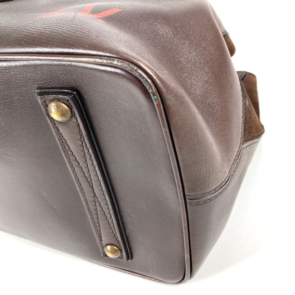 LOUIS VUITTON M95064 ユタ ドクターズバッグ カバン ボストンバッグ ポーチ付き フラップ ハンドバッグ ユタレザー メンズ カフェ ブラウン