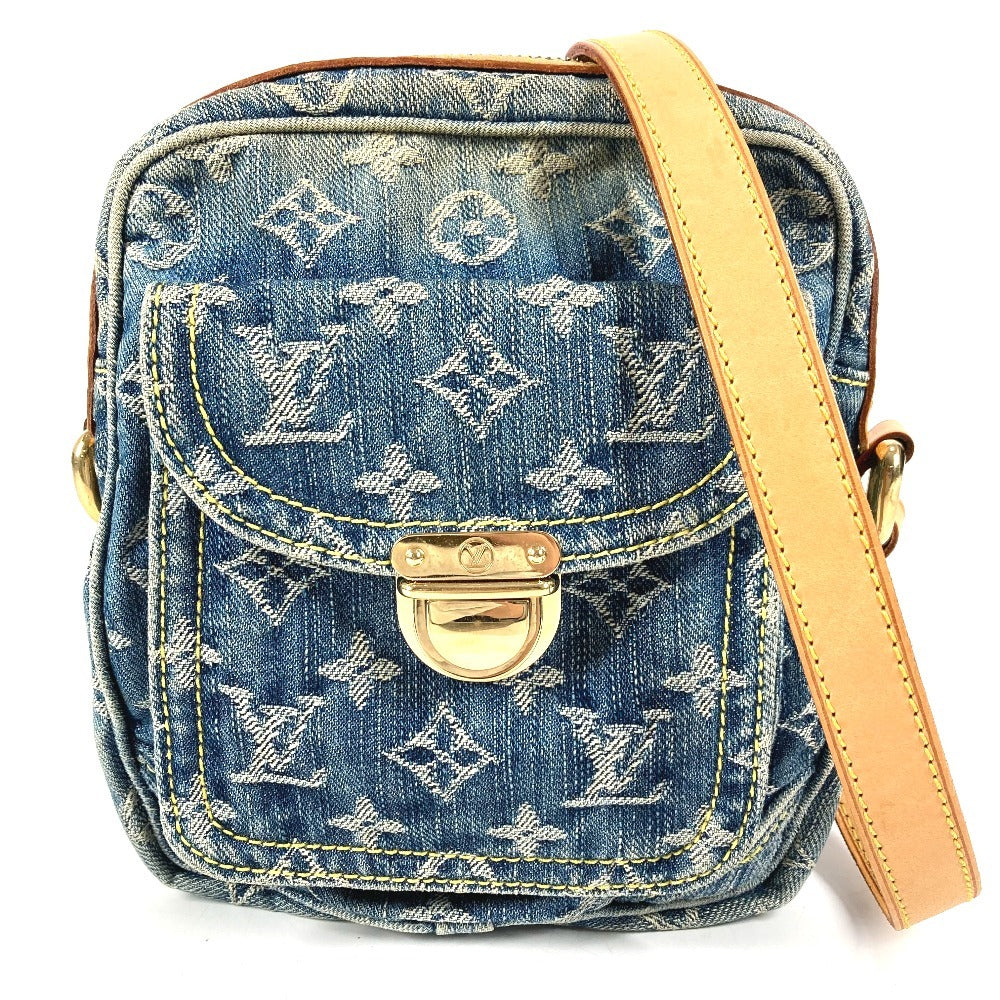 LOUIS VUITTON M95348 モノグラムデニム カメラバッグ カバン 斜め掛け ポシェット ショルダーバッグ モノグラムデニムキャンバス ユニセックス ブルー