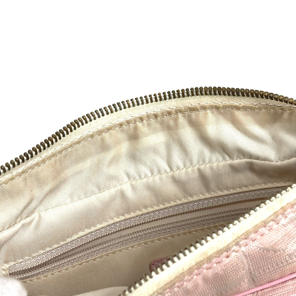 CHANEL ニュートラベルライン CC ココマーク ロゴ カバン 肩掛け ショルダーバッグ ハンドバッグ ナイロン レディース ピンク