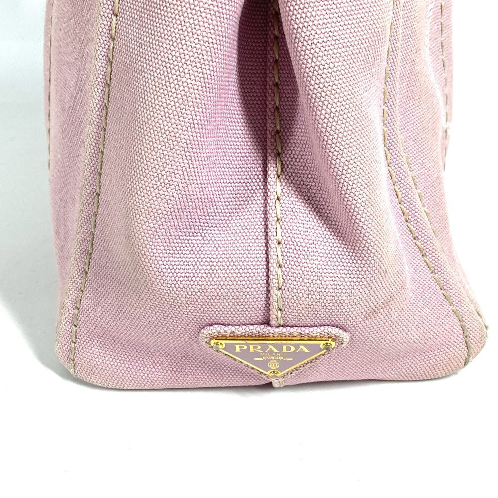 PRADA カナパ ロゴ MINI ミニ トートバッグ カバン 2WAYバッグ ショルダーバッグ ハンドバッグ キャンバス ユニセックス ピンク。