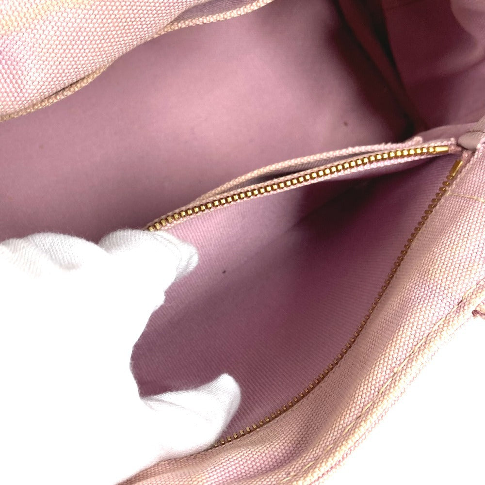 PRADA カナパ ロゴ MINI ミニ トートバッグ カバン 2WAYバッグ ショルダーバッグ ハンドバッグ キャンバス ユニセックス ピンク。
