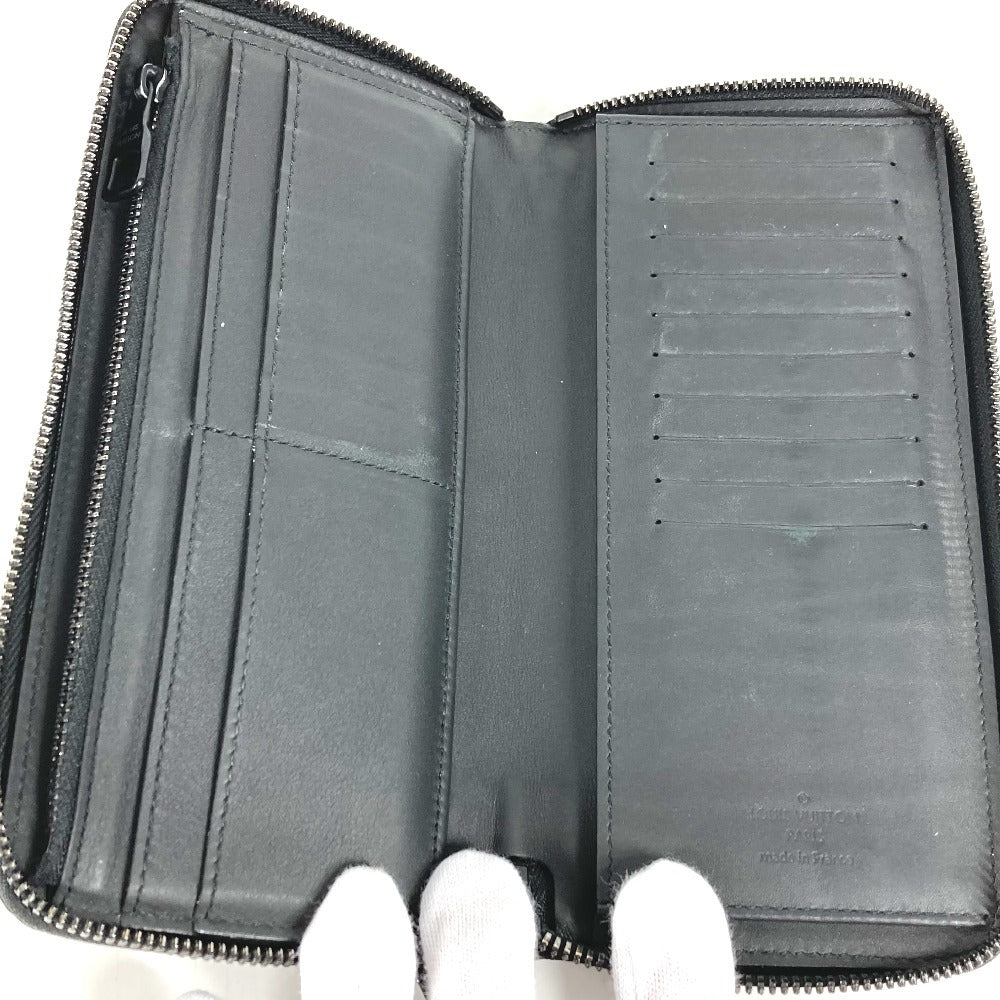 LOUIS VUITTON M82368 モノグラム スポットライト ジッピーウォレットヴェルティカル ロングウォレット ラウンドファスナー 長財布 レザー メンズ ブラック