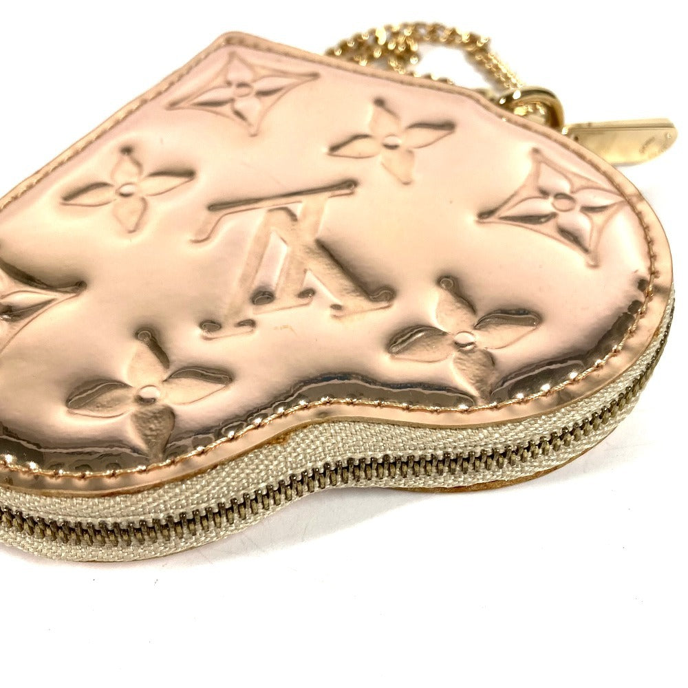 LOUIS VUITTON M93567 モノグラムミロワール ポルトモネクール 財布 小銭入れ ハート型 チェーン付き コインケース レザー ユニセックス ゴールド
