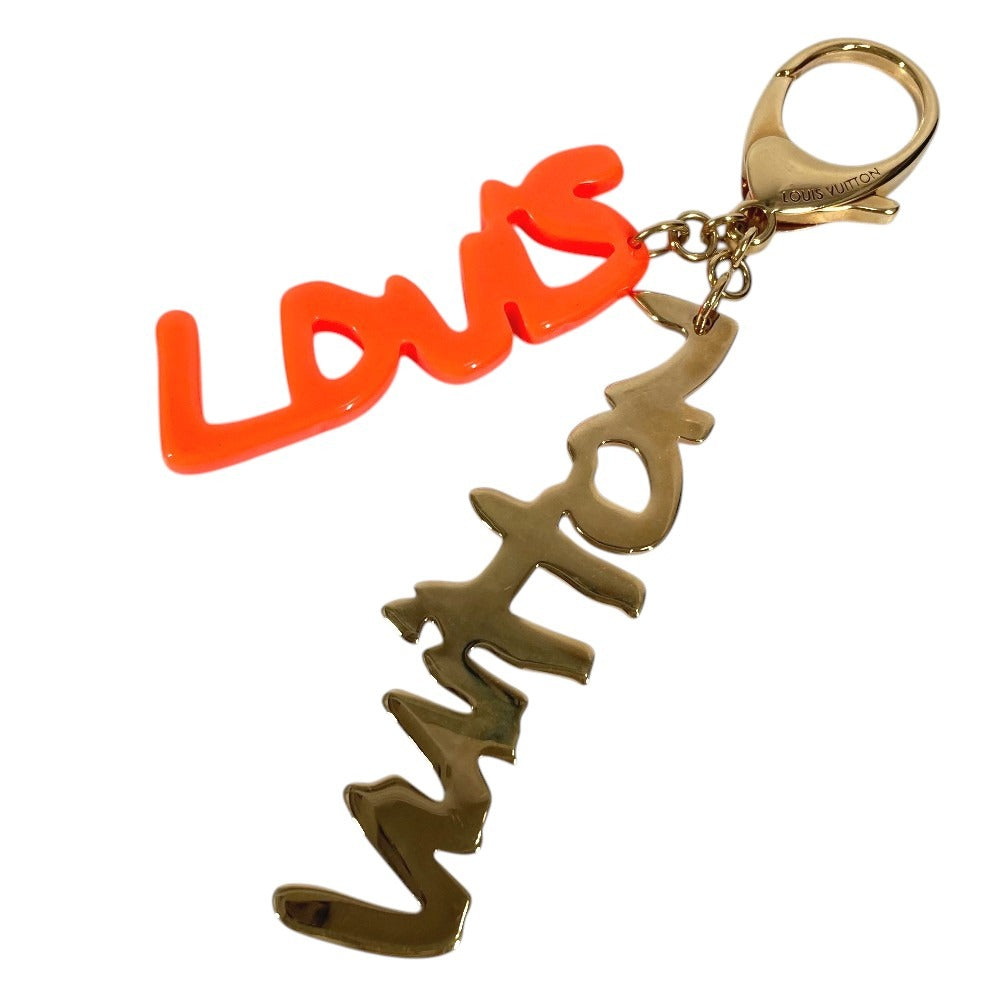LOUIS VUITTON M65765 ビジューサックグラフィティ バッグチャーム キーホルダー メタル レディース オレンジ
