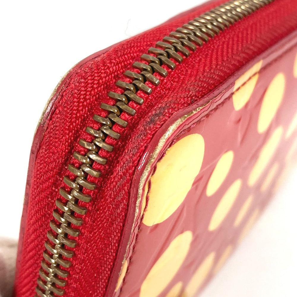 LOUIS VUITTON M91572 ヴェルニ ドット インフィニティ ジッピーウォレット 草間彌生コラボ クサマヤヨイ 長財布 パテントレザー レディース レッド