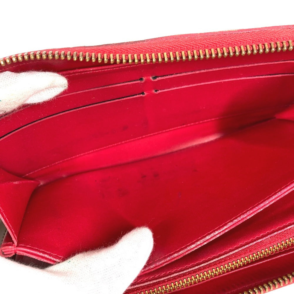 LOUIS VUITTON M91572 ヴェルニ ドット インフィニティ ジッピーウォレット 草間彌生コラボ クサマヤヨイ 長財布 パテントレザー レディース レッド