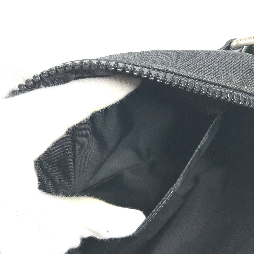 GUCCI 523323 Sherry line Taiga head Belt bag, handbag, waist pouch body bag Nylon Black Used
