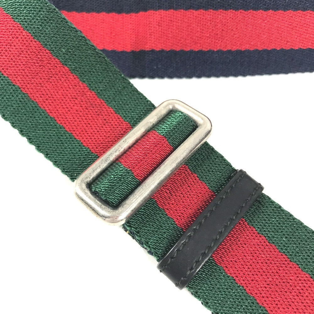 GUCCI 523323 Sherry line Taiga head Belt bag, handbag, waist pouch body bag Nylon Black Used