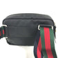GUCCI 523323 Sherry line Taiga head Belt bag, handbag, waist pouch body bag Nylon Black Used