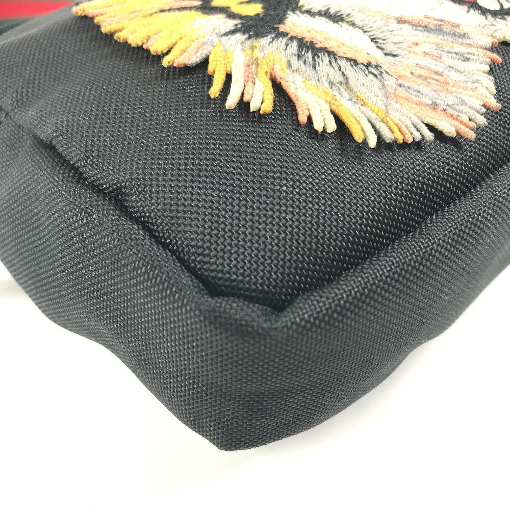 GUCCI 523323 Sherry line Taiga head Belt bag, handbag, waist pouch body bag Nylon Black Used