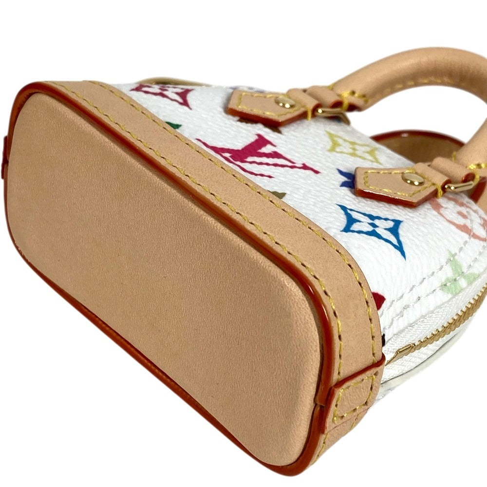 LOUIS VUITTON M02458 LV × TM 村上隆 モノグラムマルチカラー バッグチャームマイクロアルマ バッグチャーム キーホルダー モノグラムマルチカラーキャンバス ユニセックス ホワイト