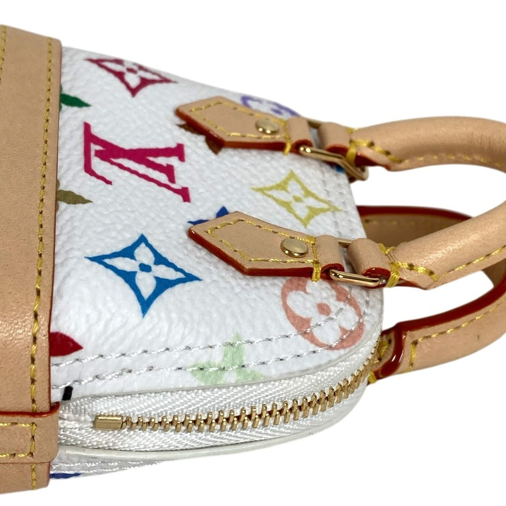 LOUIS VUITTON M02458 LV × TM 村上隆 モノグラムマルチカラー バッグチャームマイクロアルマ バッグチャーム キーホルダー モノグラムマルチカラーキャンバス ユニセックス ホワイト