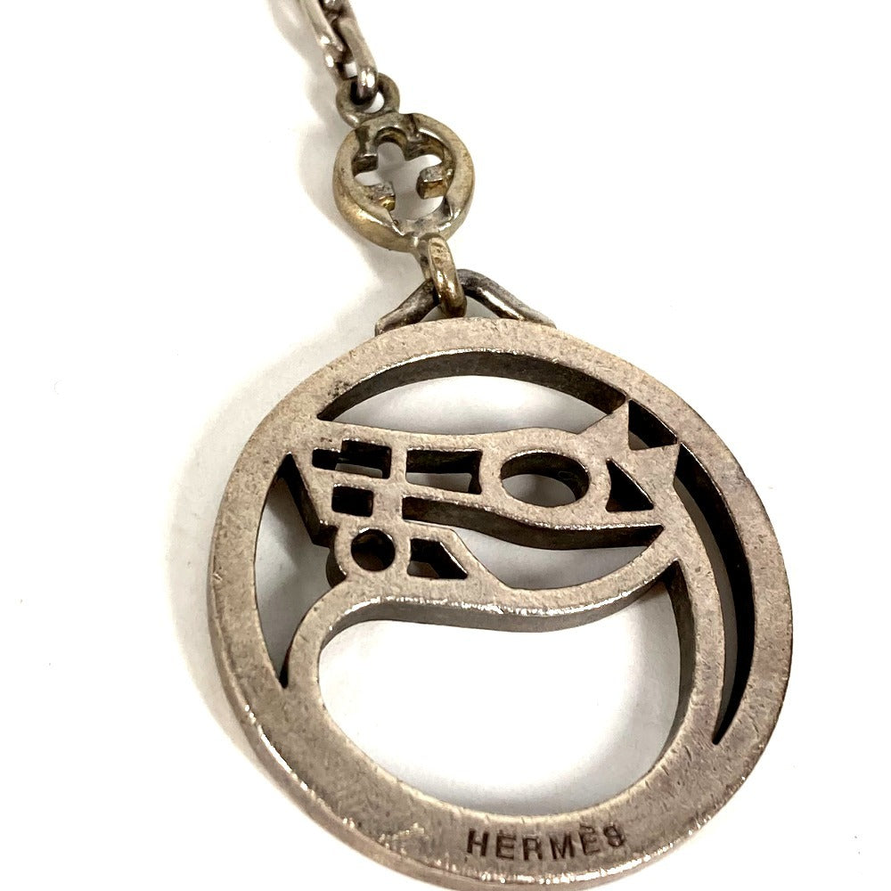 HERMES シュバル 馬 ロゴ バッグチャーム キーホルダー SV925 ユニセックス シルバー