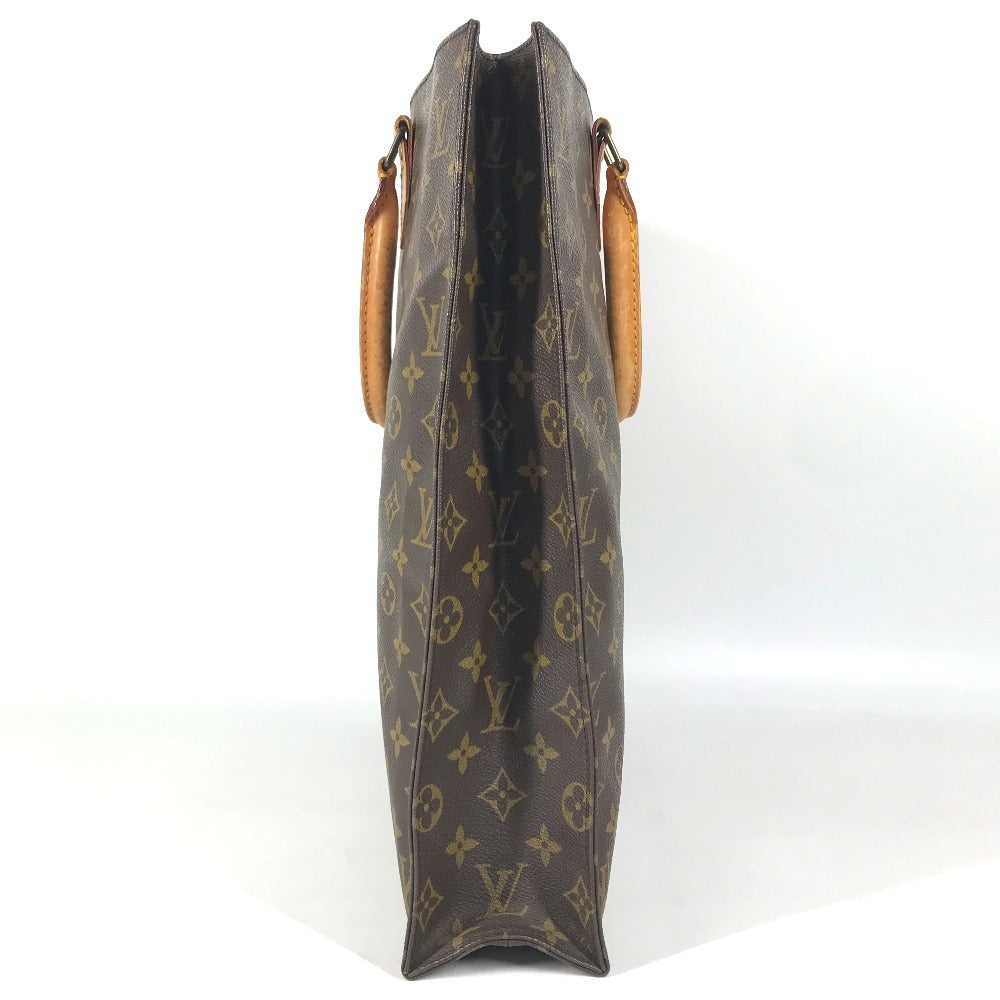 LOUIS VUITTON M51140 Monogram Sac Plat Tote Bag Vertical Tote Hand Bag MonogramCanvas Brown Used