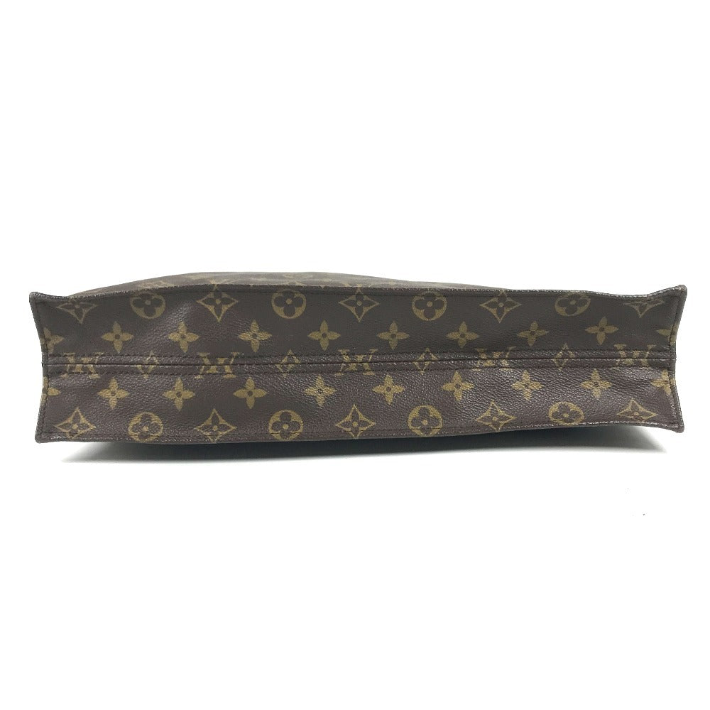 LOUIS VUITTON M51140 Monogram Sac Plat Tote Bag Vertical Tote Hand Bag MonogramCanvas Brown Used