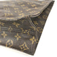 LOUIS VUITTON M51140 Monogram Sac Plat Tote Bag Vertical Tote Hand Bag MonogramCanvas Brown Used