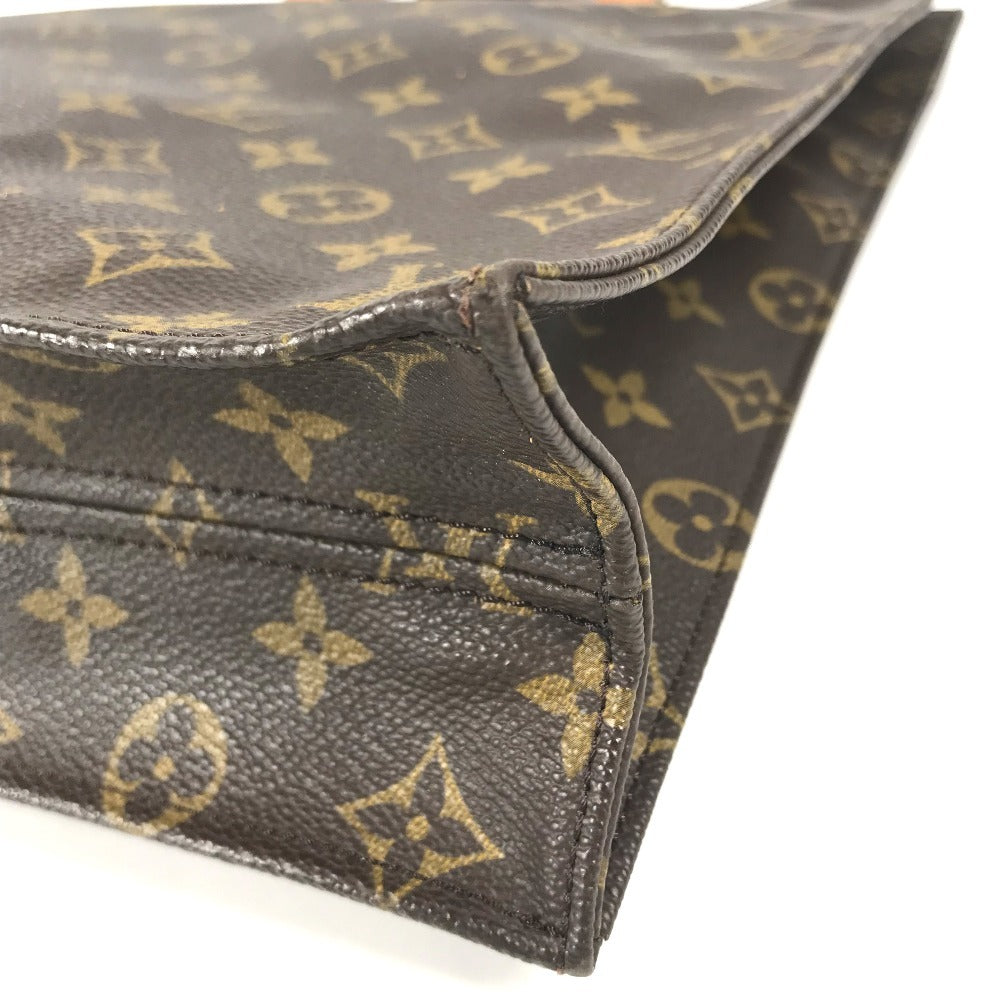 LOUIS VUITTON M51140 Monogram Sac Plat Tote Bag Vertical Tote Hand Bag MonogramCanvas Brown Used