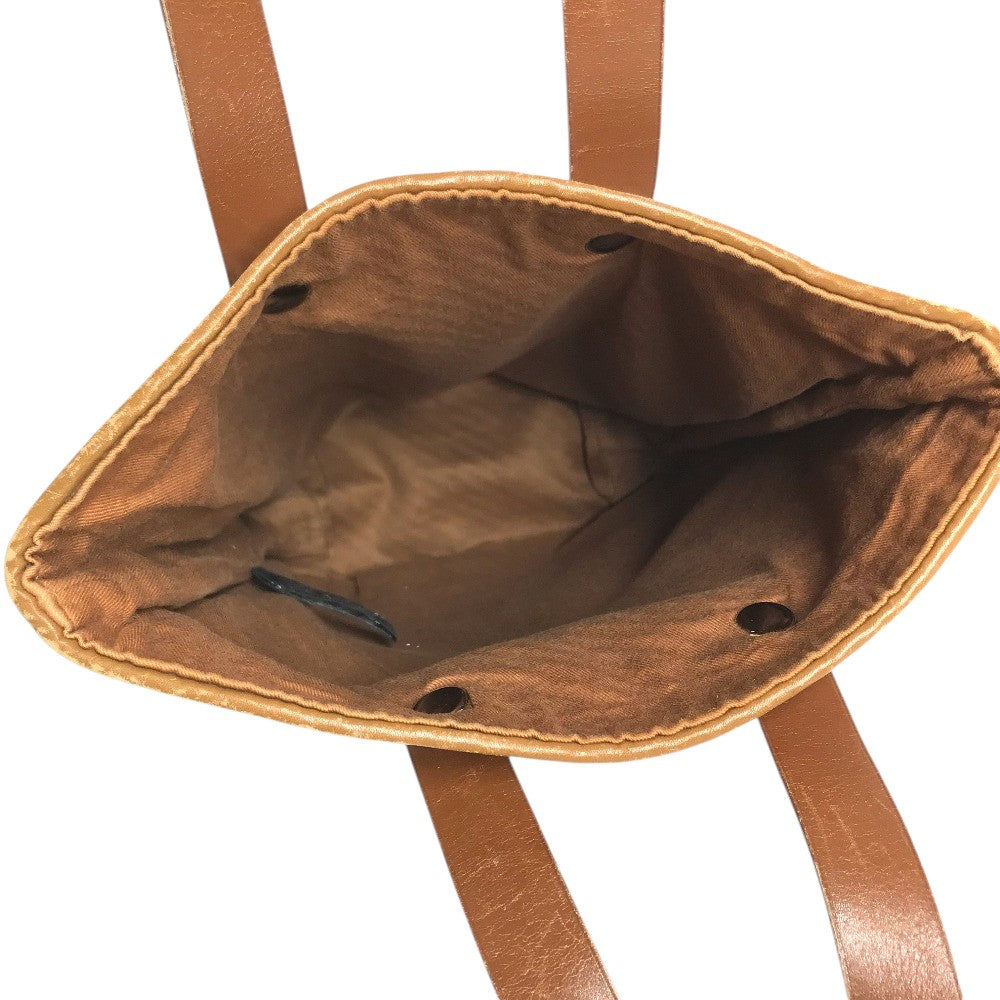 HERMES Amedabadiago PM Women's Leather Polyester Tote Bag (Vertical Tote) Hand Bag Leather/Canvas Brown Used
