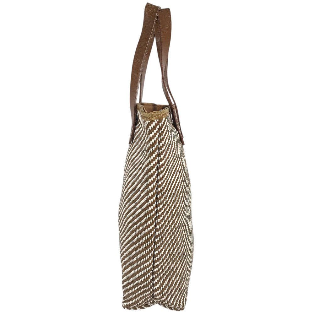 HERMES Amedabadiago PM Women's Leather Polyester Tote Bag (Vertical Tote) Hand Bag Leather/Canvas Brown Used