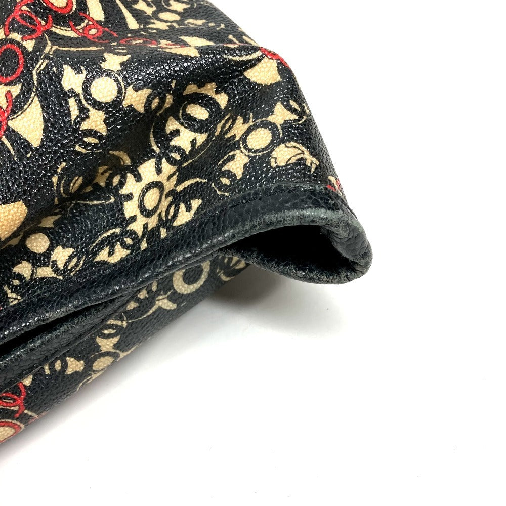 CHANEL 総柄 ココマーク ロゴ ココトラベル GM ココトラベルGM ラージ ショルダーバッグ 肩掛け カバン ポーチ付き トートバッグ PVC/レザー レディース ブラック
