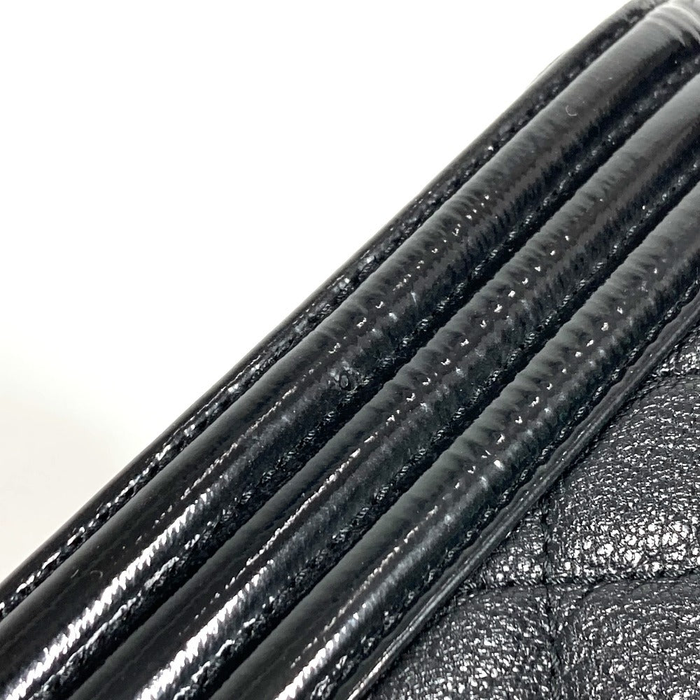 CHANEL A92193 マトラッセ キルティング ボーイシャネル ラージ 28 カバン Wチェーンバッグ カバン フラップ ショルダーバッグ キャビアスキン ユニセックス ブラック