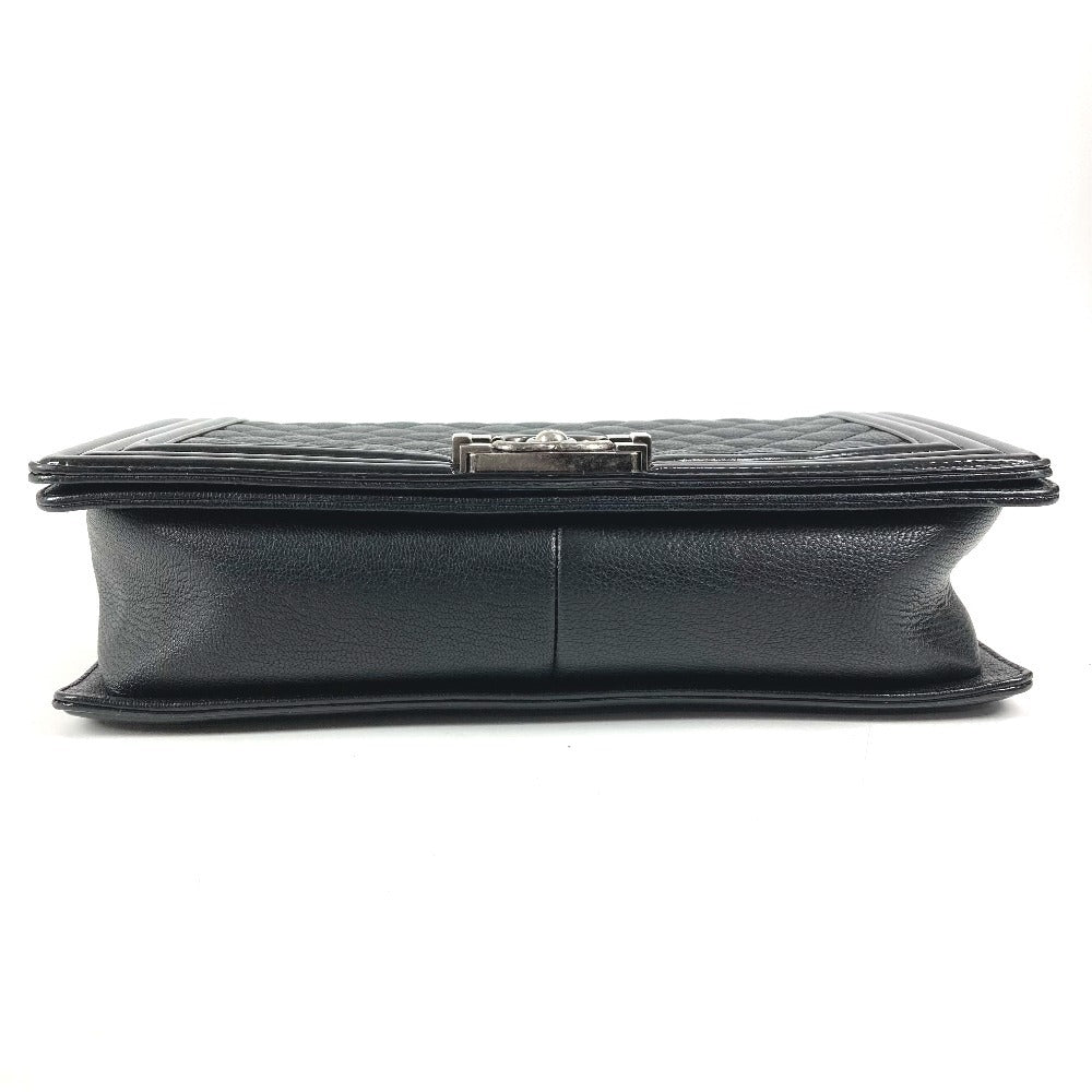 CHANEL A92193 マトラッセ キルティング ボーイシャネル ラージ 28 カバン Wチェーンバッグ カバン フラップ ショルダーバッグ キャビアスキン ユニセックス ブラック