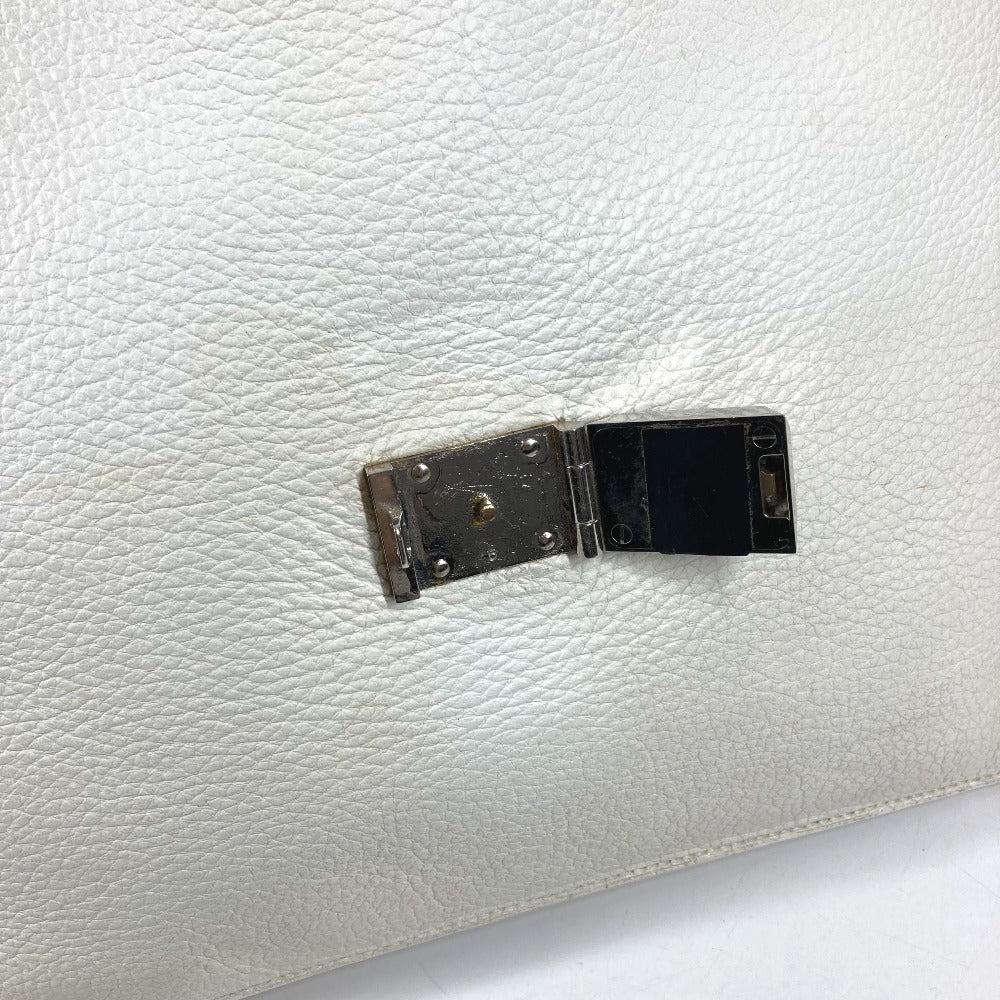 HERMES サックアデペッシュ 38 サックアデペッシュ38 トートバッグ 肩掛け ハンドバッグ ビジネスバッグ レザー ユニセックス ホワイト