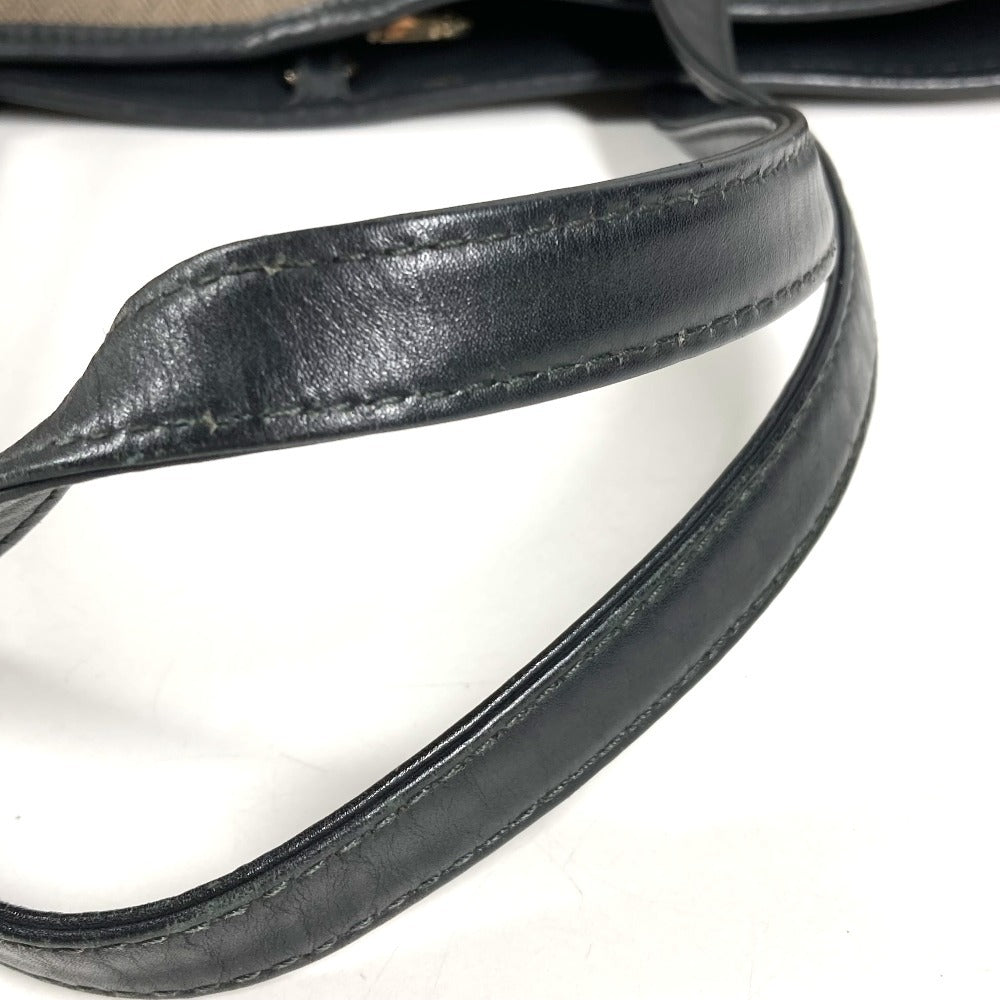BVLGARI ロゴ S.Bulgari カバン トートバッグ 肩掛け ショルダーバッグ レザー/コーティングキャンバス ユニセックス グレー