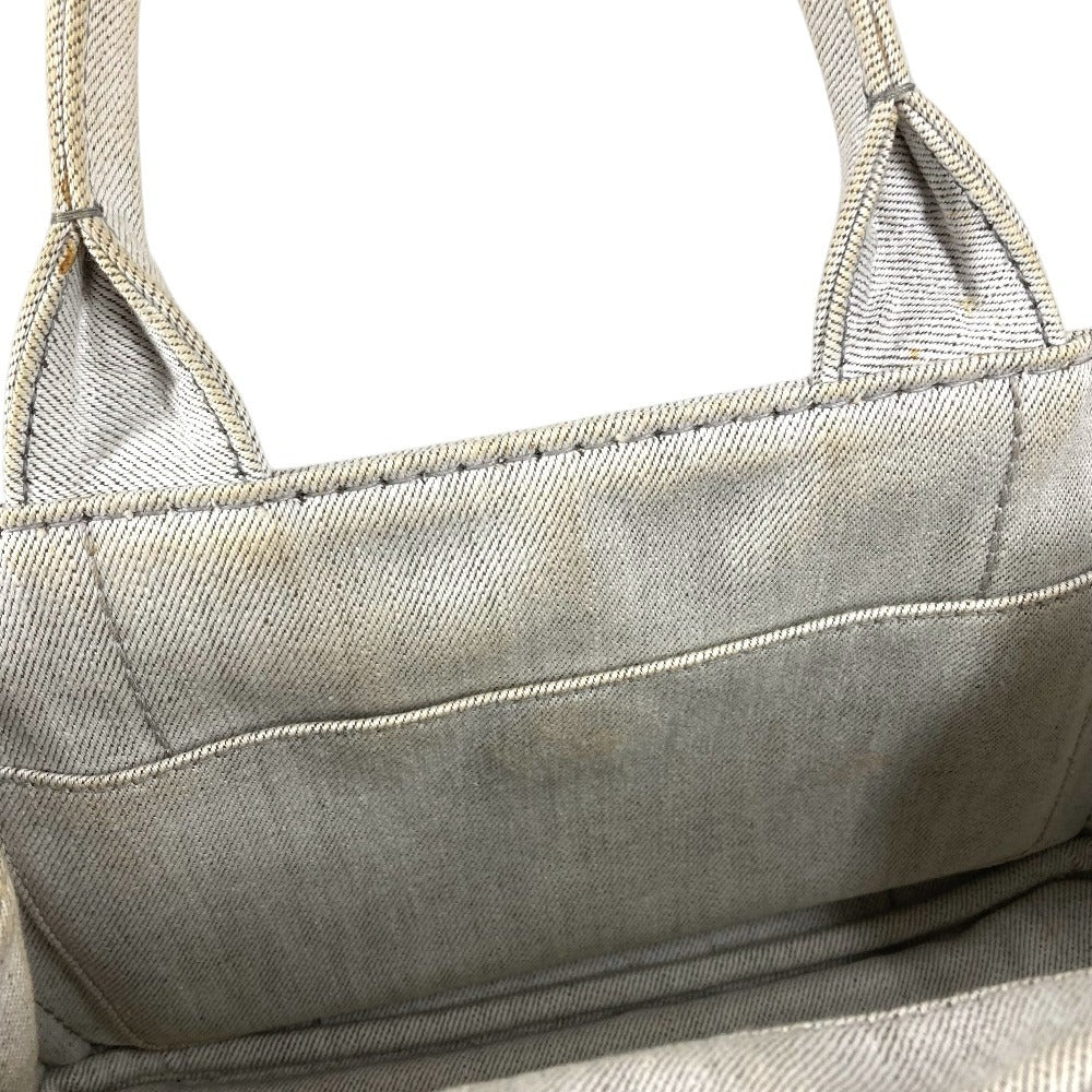 PRADA カナパ ロゴ カバン トートバッグ ハンドバッグ キャンバス ユニセックス ホワイト系