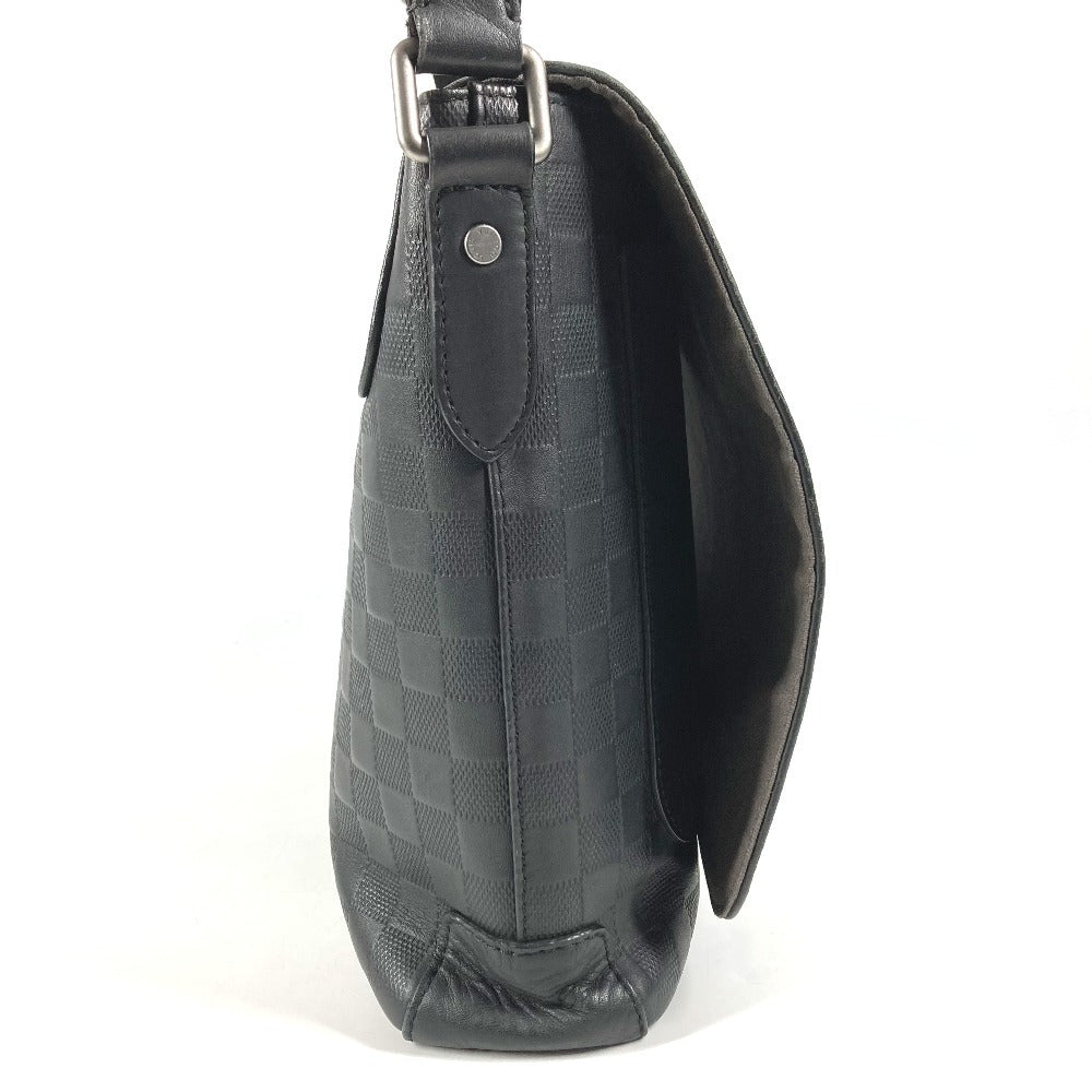 LOUIS VUITTON N41284 ダミエアンフィニ ディストリクトMM ディストリクト MM メッセンジャーバッグ カバン フラップ 斜め掛け ショルダーバッグ ダミエアンフィニレザー ユニセックス オニキス ブラック