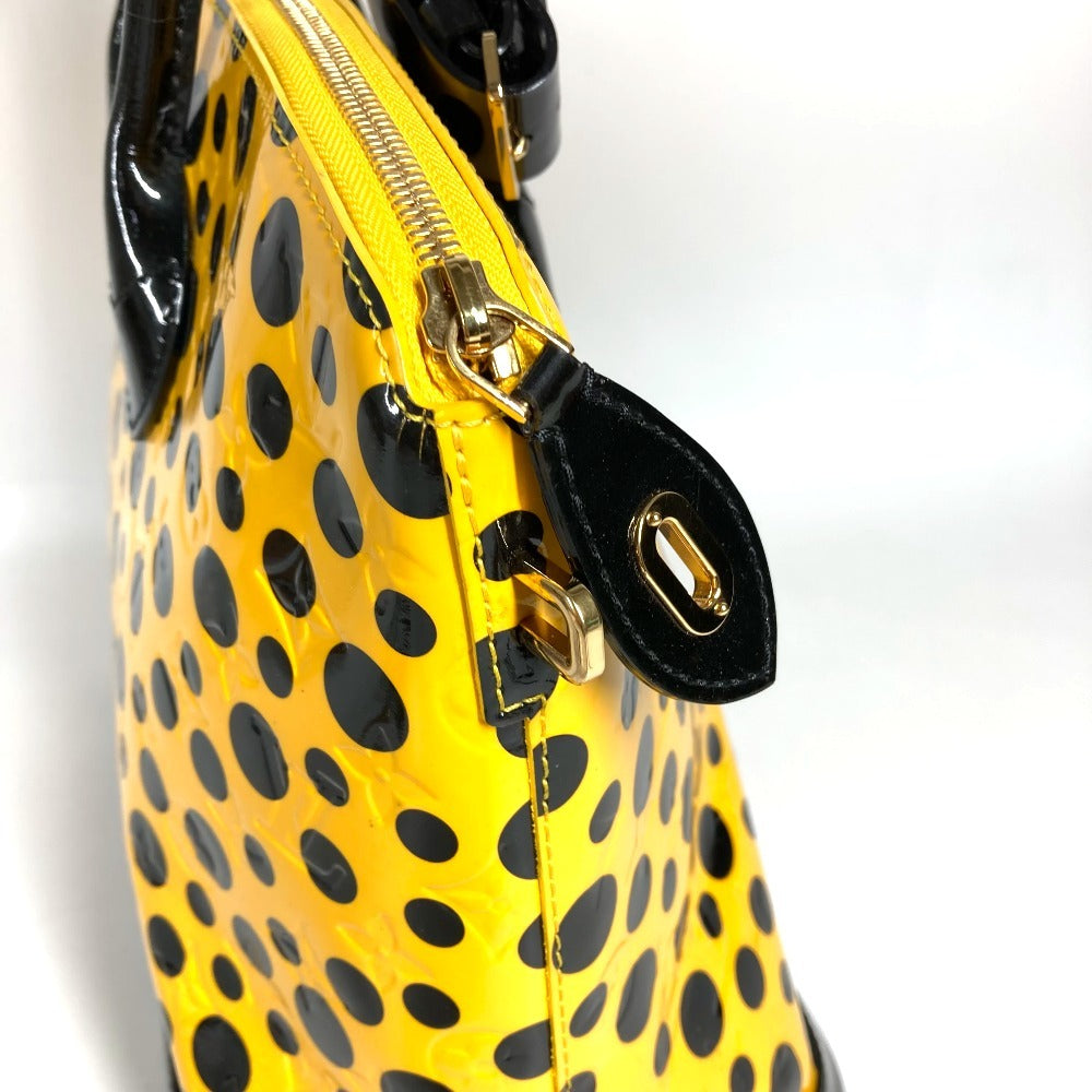 LOUIS VUITTON M91398 モノグラム ヴェルニ ドットインフィニティ 草間彌生 ロックイット MM ロックイットMM カバン トートバッグ ハンドバッグ パテントレザー ユニセックス イエロー