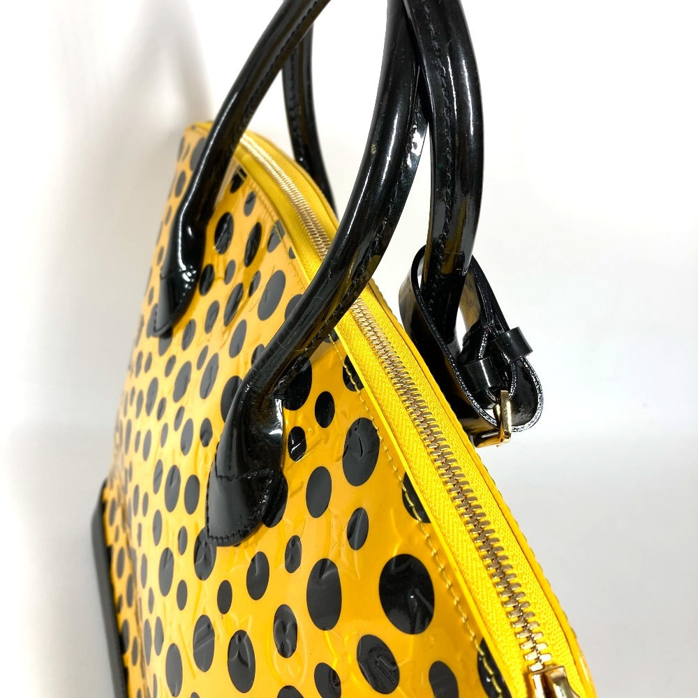 LOUIS VUITTON M91398 モノグラム ヴェルニ ドットインフィニティ 草間彌生 ロックイット MM ロックイットMM カバン トートバッグ ハンドバッグ パテントレザー ユニセックス イエロー