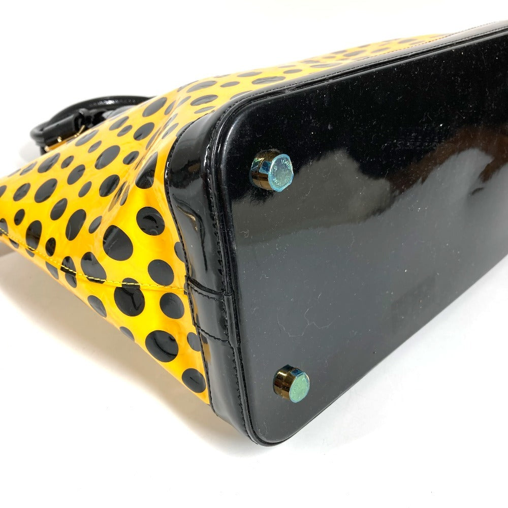 LOUIS VUITTON M91398 モノグラム ヴェルニ ドットインフィニティ 草間彌生 ロックイット MM ロックイットMM カバン トートバッグ ハンドバッグ パテントレザー ユニセックス イエロー