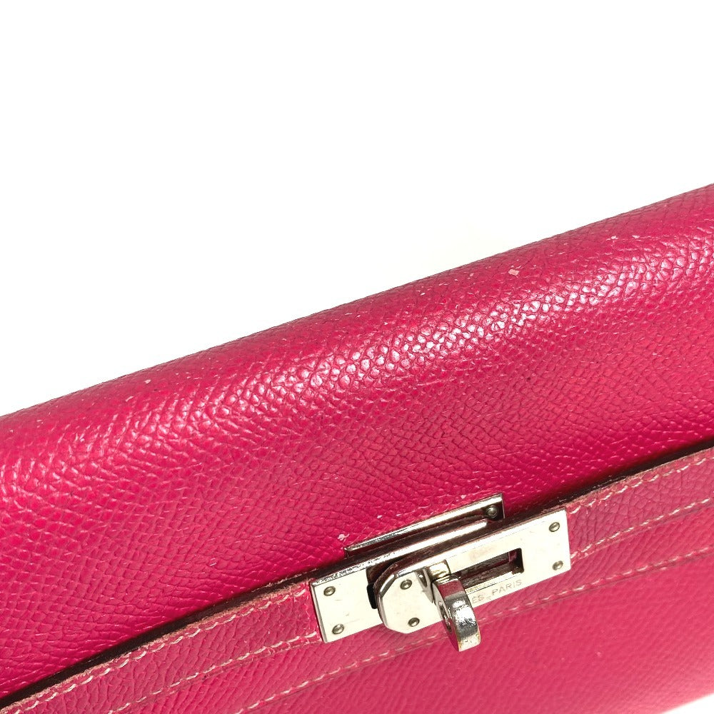 HERMES ケリーウォレット ロングウォレット 長財布 エプソン ユニセックス ローズティリアン ピンク