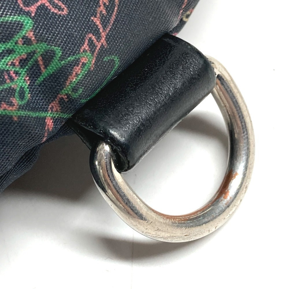 Berluti Wジップ ダブルファスナー エスプリットカリグラフィ カバン ポーチ セカンドバッグ クラッチバッグ ナイロン ユニセックス ブラック