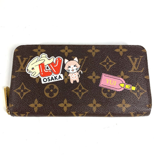 LOUIS VUITTON M62149 モノグラム ステッカー マイLVワールドツアー ジッピーウォレット ロングウォレット ラウンドファスナー 長財布 モノグラムキャンバス ユニセックス ブラウン