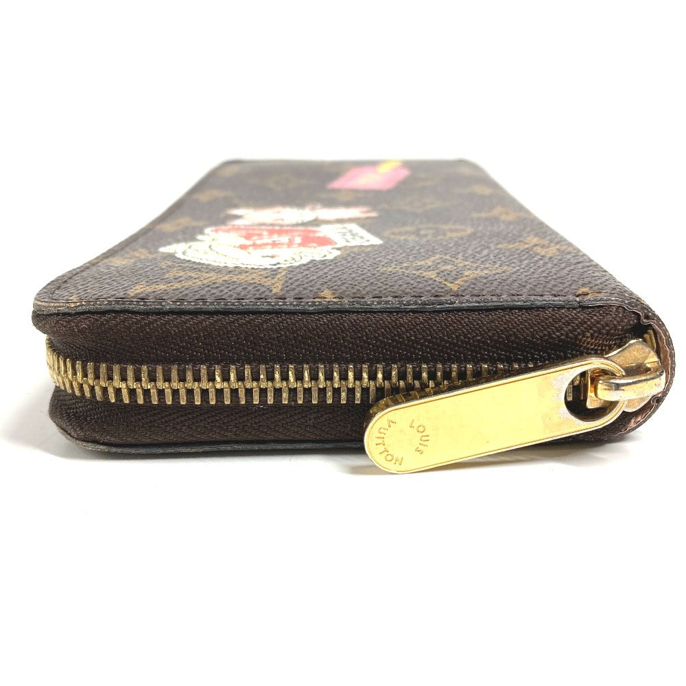 LOUIS VUITTON M62149 モノグラム ステッカー マイLVワールドツアー ジッピーウォレット ロングウォレット ラウンドファスナー 長財布 モノグラムキャンバス ユニセックス ブラウン