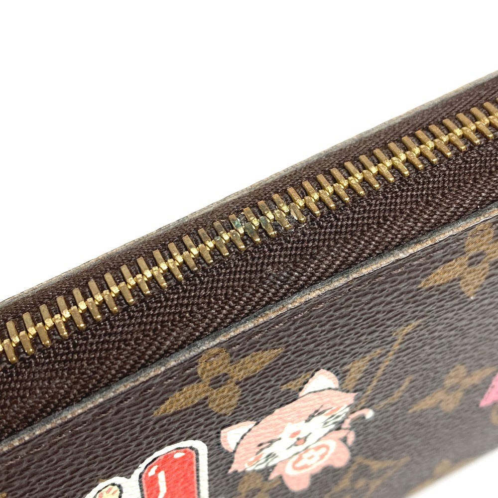 LOUIS VUITTON M62149 モノグラム ステッカー マイLVワールドツアー ジッピーウォレット ロングウォレット ラウンドファスナー 長財布 モノグラムキャンバス ユニセックス ブラウン
