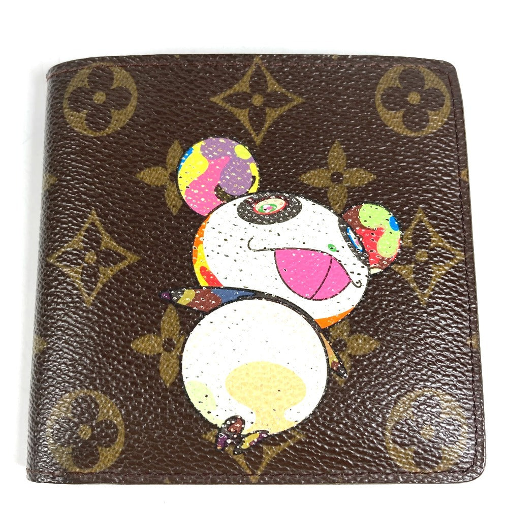LOUIS VUITTON M61666 モノグラムパンダ ポルトビエカルトクレディモネ コンパクトウォレット 財布 2つ折り財布 モノグラムキャンバス ユニセックス ブラウン
