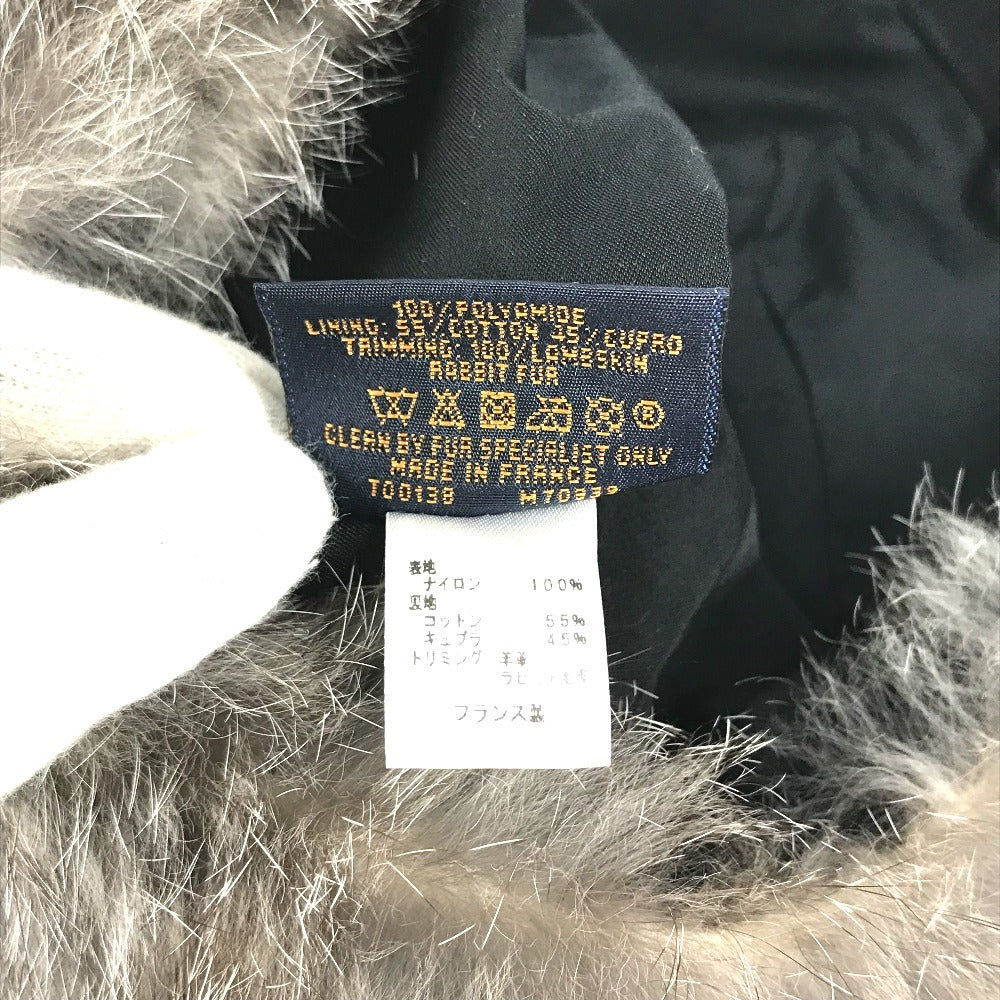 LOUIS VUITTON M70939 ファー フライト キャップ LVロゴ 帽子 キャップ帽 ベースボール キャップ ナイロン メンズ ブラック